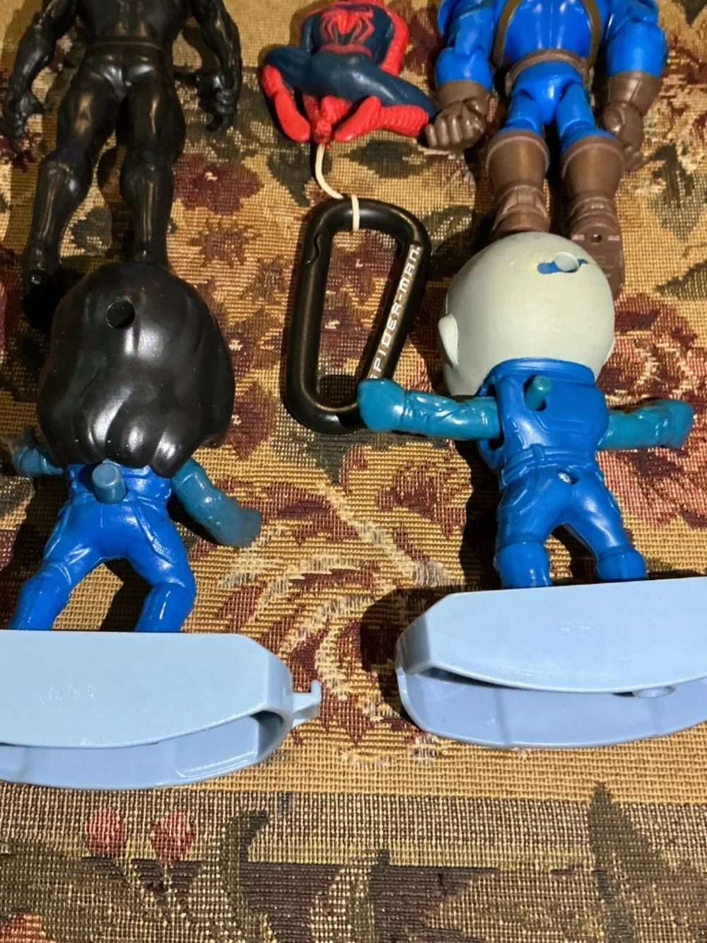 5 Marvel Action Figures toy Lot black panther spiderman captain america and more